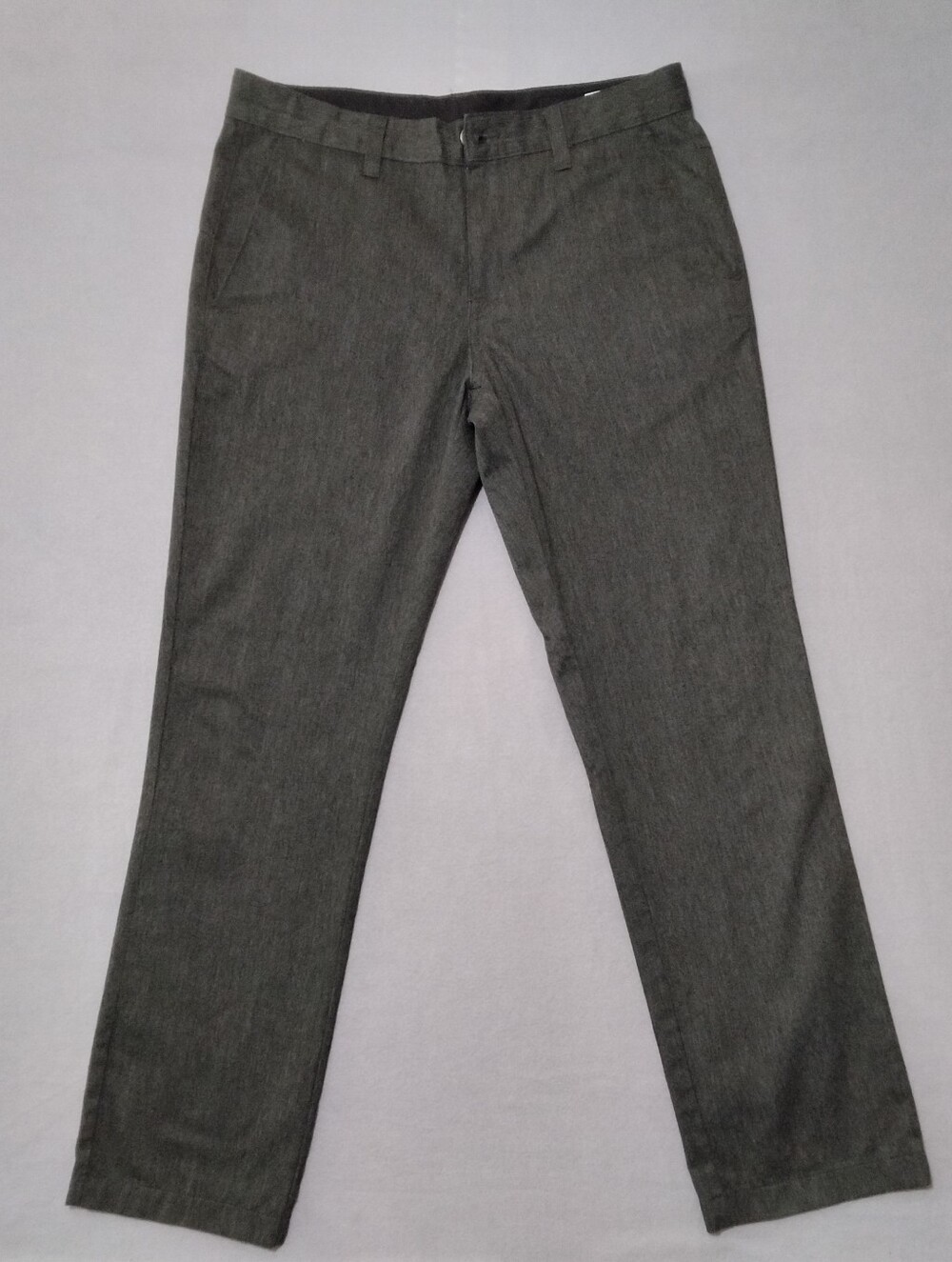 Volcom V Monty Charcoal Heather Chino Straight Leg Pant 32x31 Mens Cotton Blend